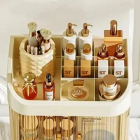 Boîte de rangement de maquillage de grande capacité, stockage en élasthanne T1, étanche à la poussière, pour cosmétiques 4