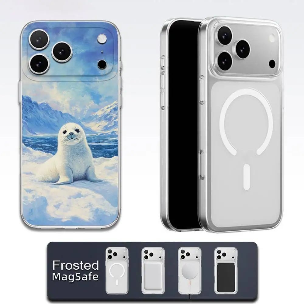 Seal Seals Collage Phone Case For iPhone 17,16,15,14,13,12,11,Pro,Max,Plus,E,Air,Mini Magsafe Frosted Transparent - Image 5