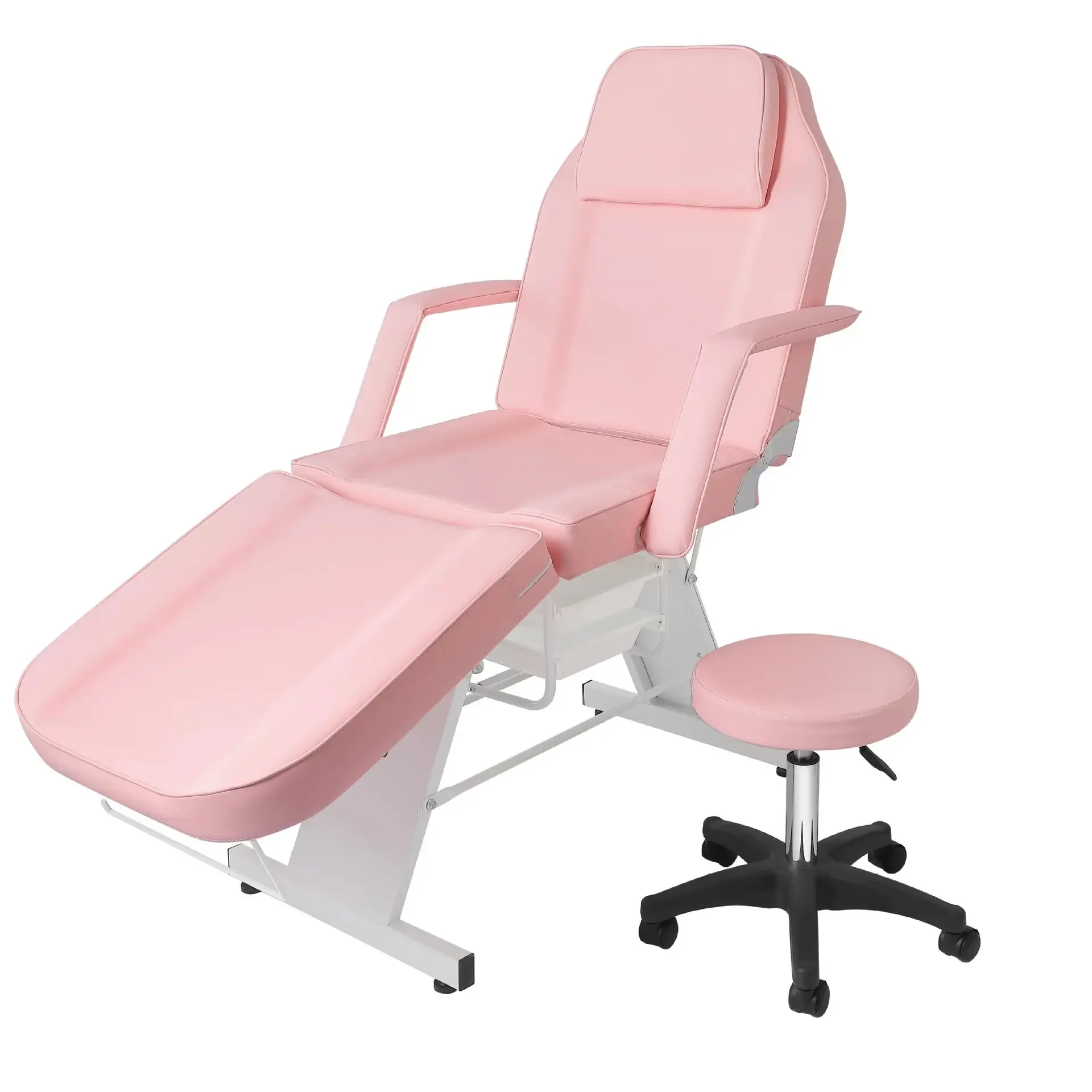 Massage table facial spa ceragem massage bed with stool pink eye lash bed full body thai massage bed