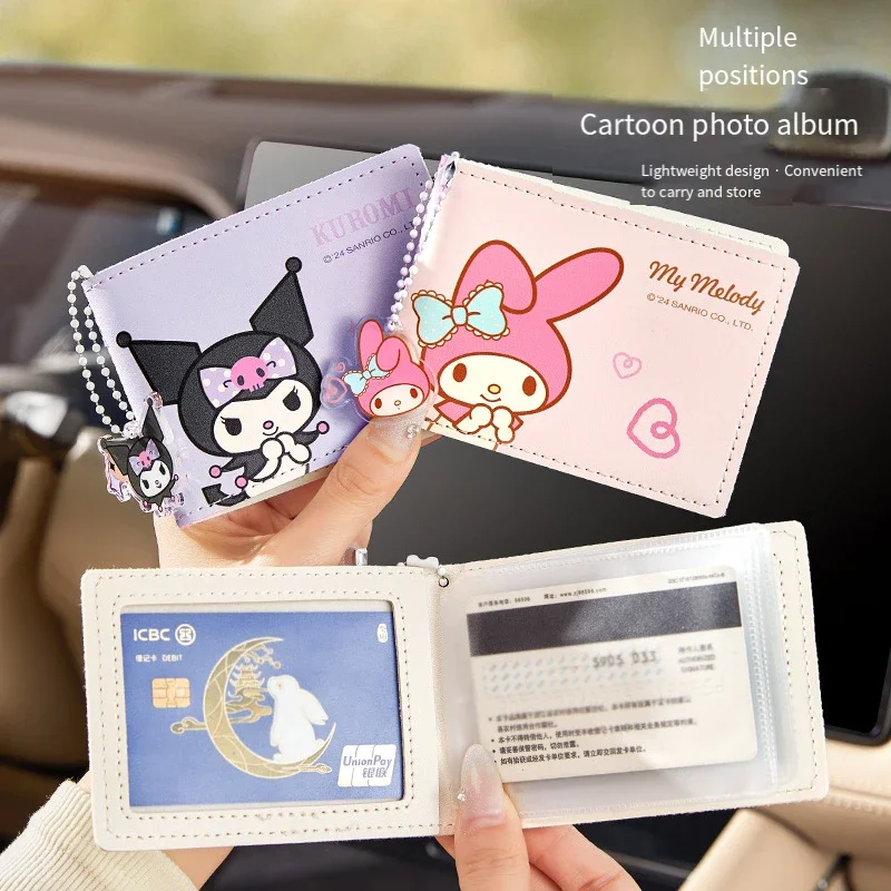 

Набор карт Kuromi Hello Kitty, защитный чехол для водительских прав, несколько слотов для карт, набор карт, милый набор сертификатов