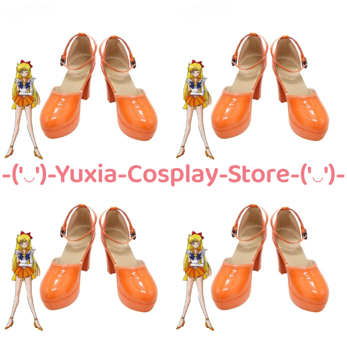 

Юксиакосплей! Sailor Noon Minako Aino, обувь для косплея, аниме, реквизит для игрового персонажа, ботинки из искусственной кожи, карнавальный костюм на Хэллоуин
