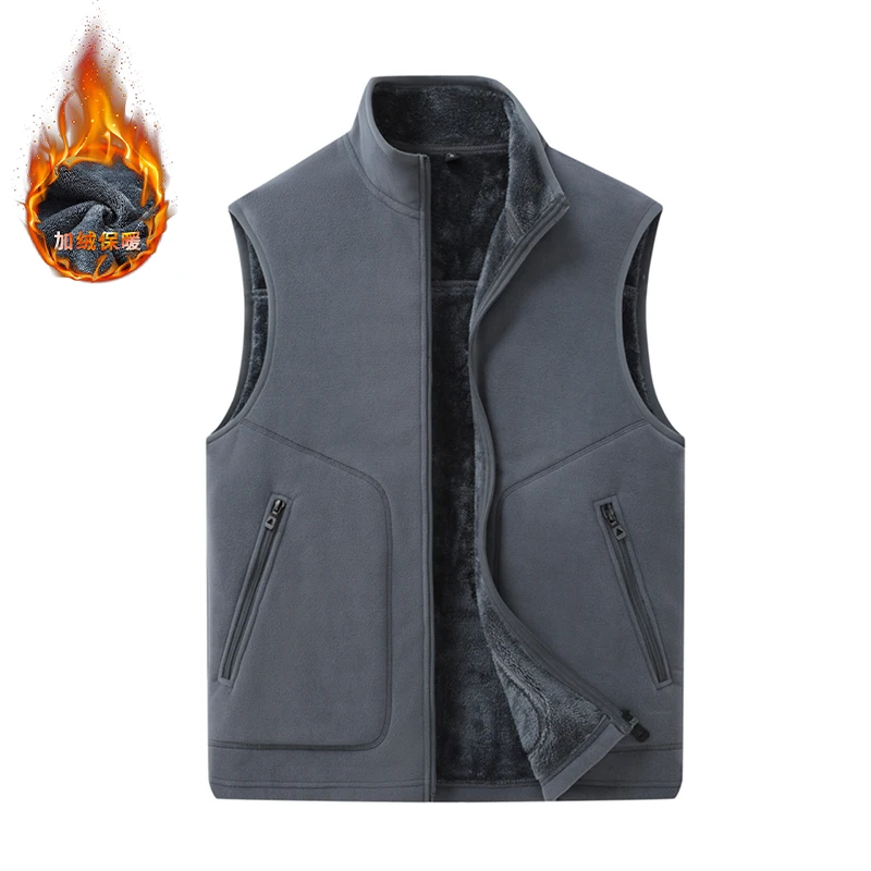 

Men's New Product Vest Composite Fleece Vest Casual Winter Fleece Vests Warm Waistcoats Autumn Winter Windbreaker Vests Clothing