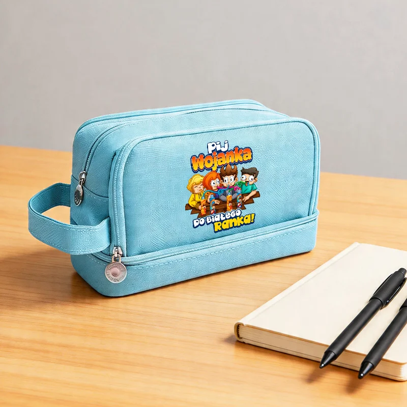 

Wojans Team Pencil Bag Cartoon Printed Stationery Storage Pouch Large Capacity Girls Boys School Student Office Pen Bags Gift