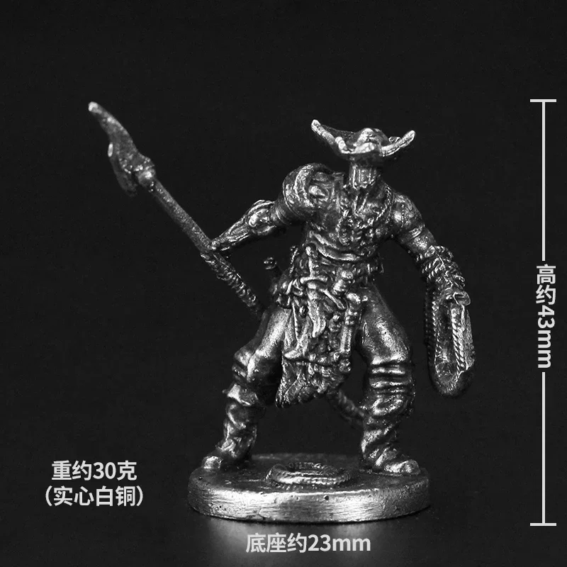 Czysta miedź lutownica Mariner wojownik metalowa zbroja samuraj statuetka figurki żołnierze figurki Model statua zabawki dekoracyjne