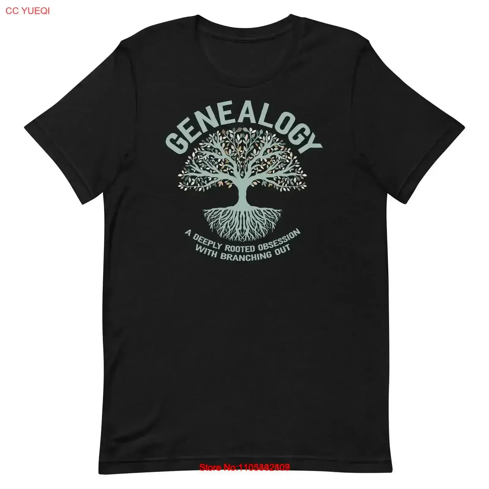 Genealogie-T-Shirt mit Stammbaum-Design, weiche Baumwollmischung, Vintage-Waschung, lässig, leicht dehnbar, Streetwear, Vintage-Waschung