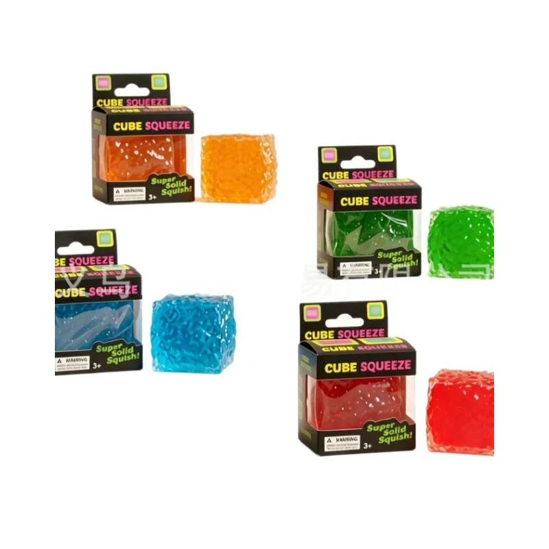 Cross Border Ripple Maltose Ice Cube Squeeze Toy Cube Slow Rebound Decompression Sensory Popular Educational Vent Stress Relief