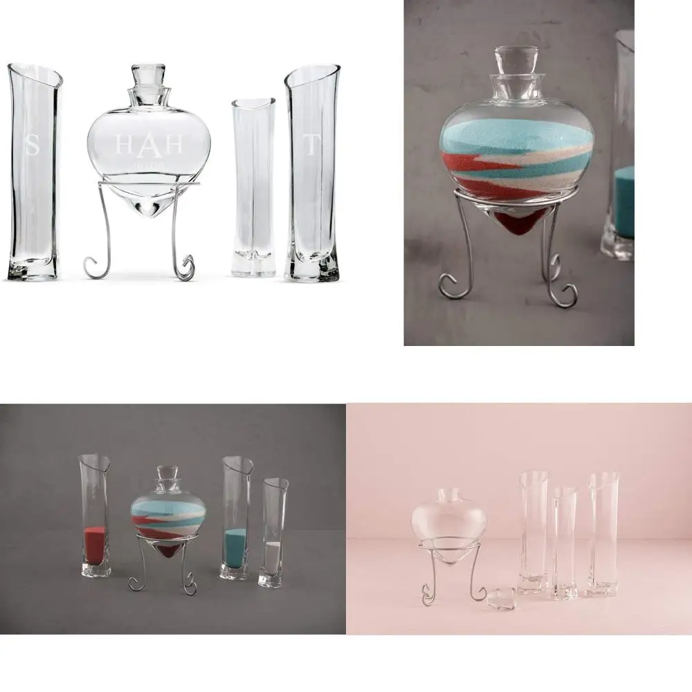 

Настраиваемый набор ваз для песочной церемонии в форме сердца для свадебных ритуалов Unity - индивидуальный вариант