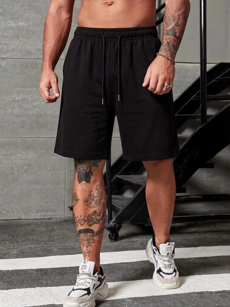 

Мужские однотонные базовые летние спортивные шорты для фитнеса, повседневные шорты для спортзала, беговые шорты оверсайз, короткие брюки для повседневной носки