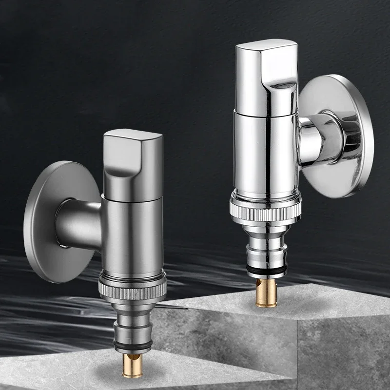 Washing Machine Faucet Multi-Function Wall Mounted Water Stop Quick Opening Angle Valve Disassembly Copper Water Stop Device