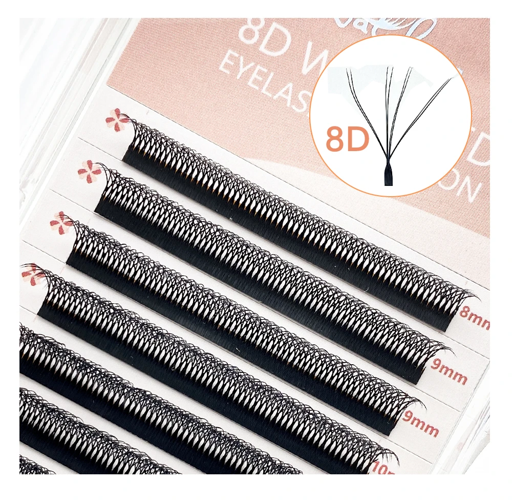 NATUHANA 7D W-förmige Wimpernverlängerung, vorgefertigte Volumenfächer, natürliche, weiche, leichte Wimpern, Kleeblatt-Autofan-Wimpern – Detail 15
