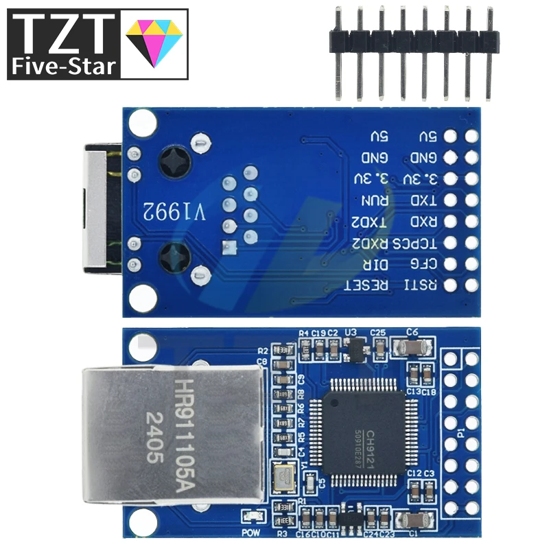 CH9121 Network Module UART Serial port to Ethernet module serial server network module TCP/IP 51/STM32 3.3V 5V