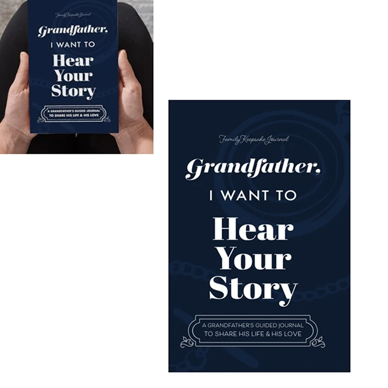 Grandfather/Grandmother I Want To Hear Your Story Guided Journal Multipurpose Journal Book Portable Notebook School Parents Gift