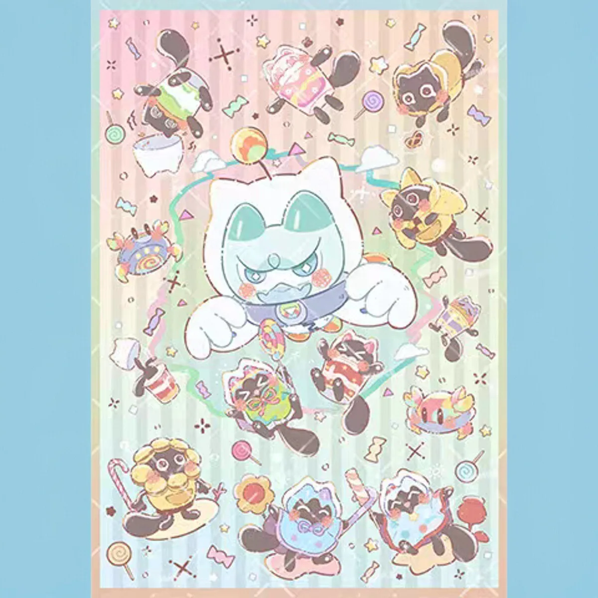 50 Stück/Packung Yugioh Yummy glänzende holografische Kartenhüllen für Yu-Gi-Oh! Laser-Schutzhülle für TCG OCG Trading Cards Collection