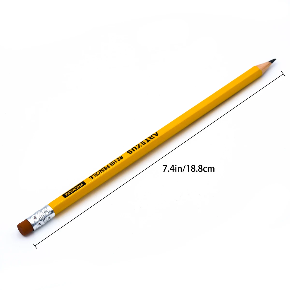 Imagem -03 - Artexus Pencils hb Pack of 12 Wood-cased Graphite Pencils in Bulk Pre Sharpened Pencils Office & School Supplies.