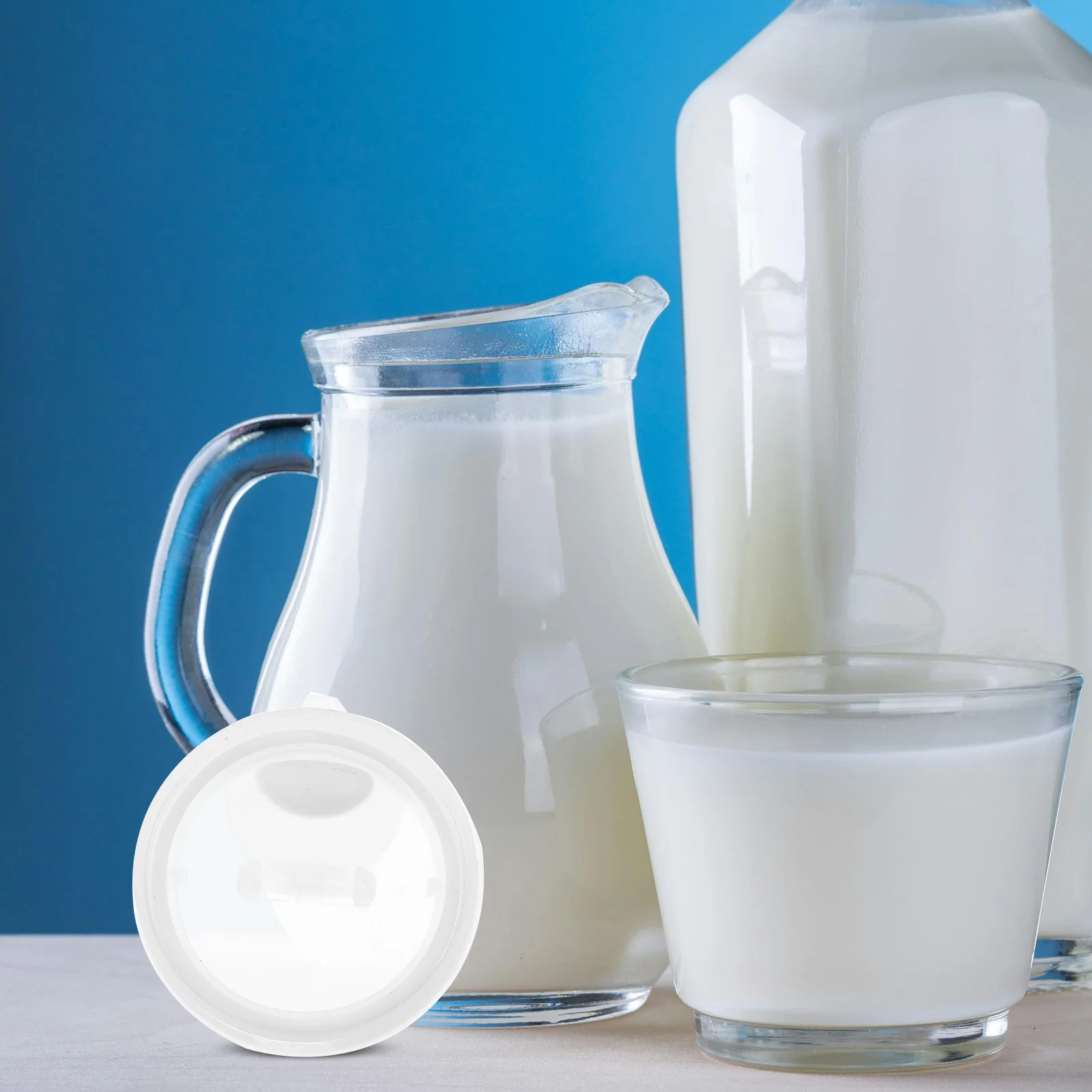 Tapas de plástico para botellas de 1,6 l y 1 litro, tapa sellada resistente a fugas para botellas de jugo, jarras de agua, cubiertas para contenedores de bebidas de bistró, 2 uds.