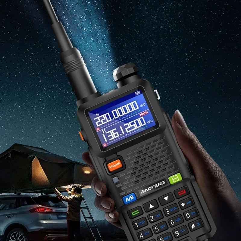 Baofeng-walkie-talkie UV-5RH Pro, batería de 3800mAh, de 14W USB-C, radio bidireccional FM de cuatro bandas, frecuencia de copia de 999CH, actualización de UV-5R