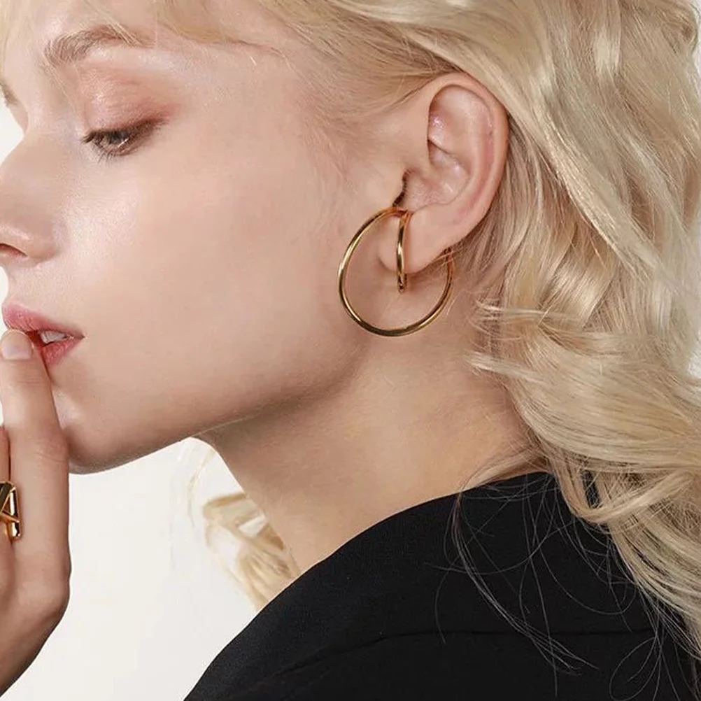 

1Pair Horseshoe Ear Clip French Style Minimalist Earrings Fine Workmanship Comfortable Wear Gift for Girlfriend Sister Mom