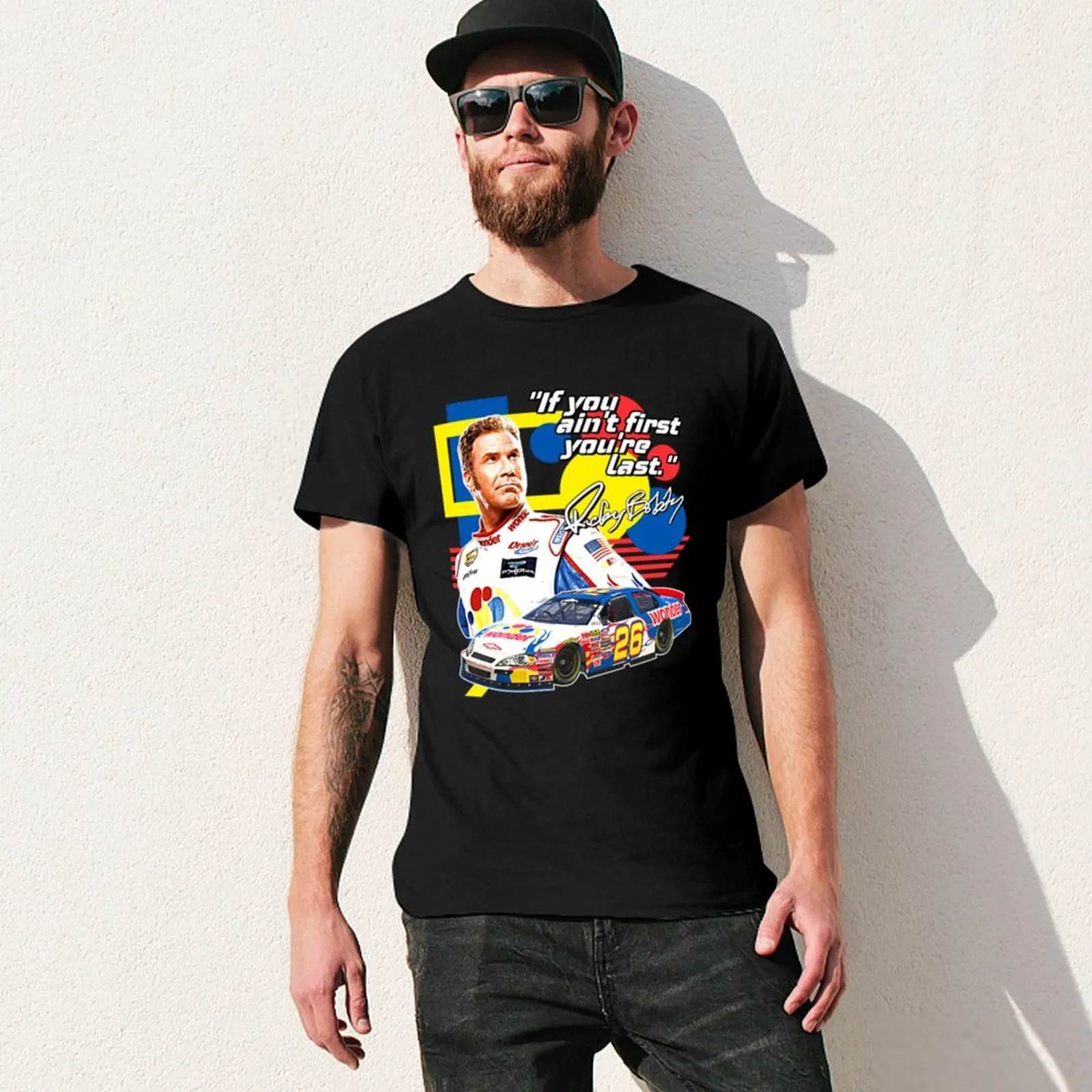 تي شيرت ريكي بوبي تي شيرت برسومات عتيقة، قمصان مصممة ملابس عتيقة للرجال