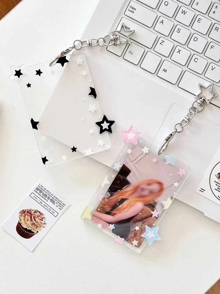 Porte-clés porte-carte photo Kpop, carte bancaire d'identité de crédit de 3 pouces