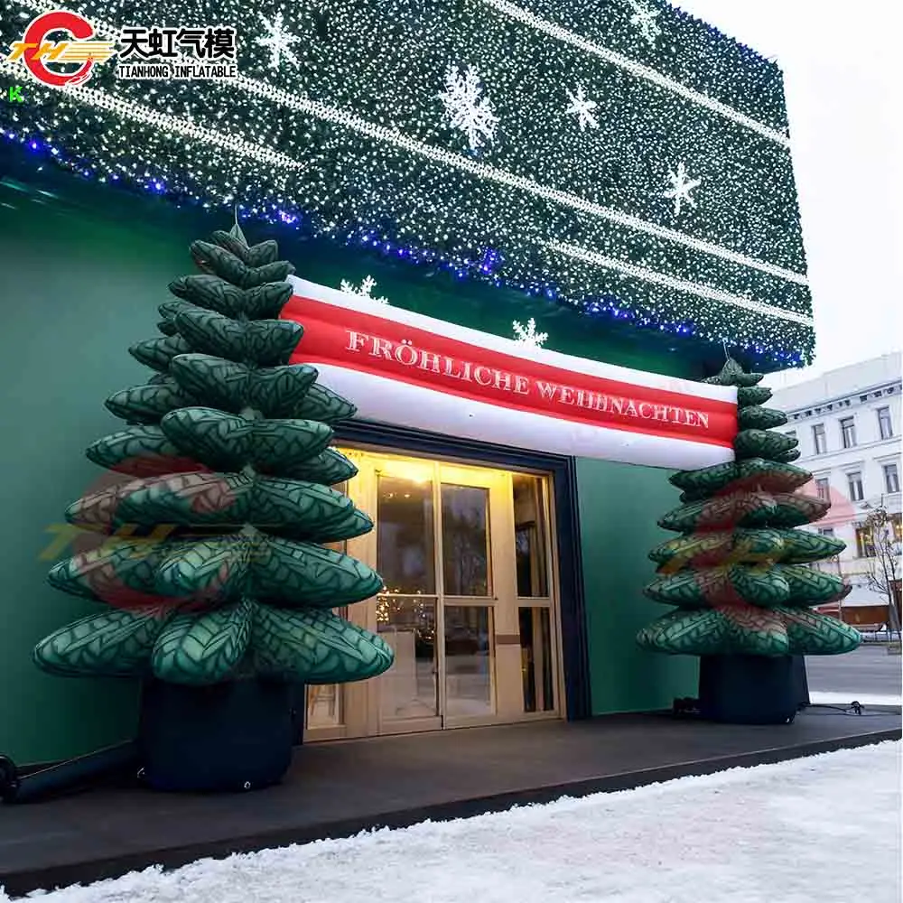Fast Shipping Ground Opening Inflatable Archway Christmas Inflatable Arch Entrance with Blower for Sale