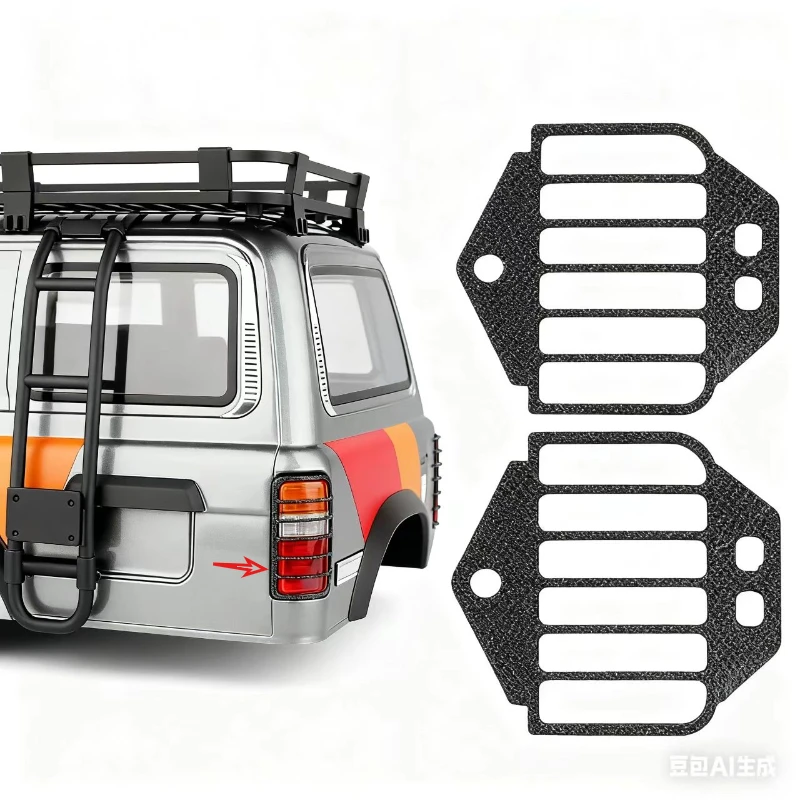 

Taillight Protective Grill Soft Plastic Simulation Modification Parts for 1/10 RC Crawler Car FCX10 LC80 Upgradeds Accessories