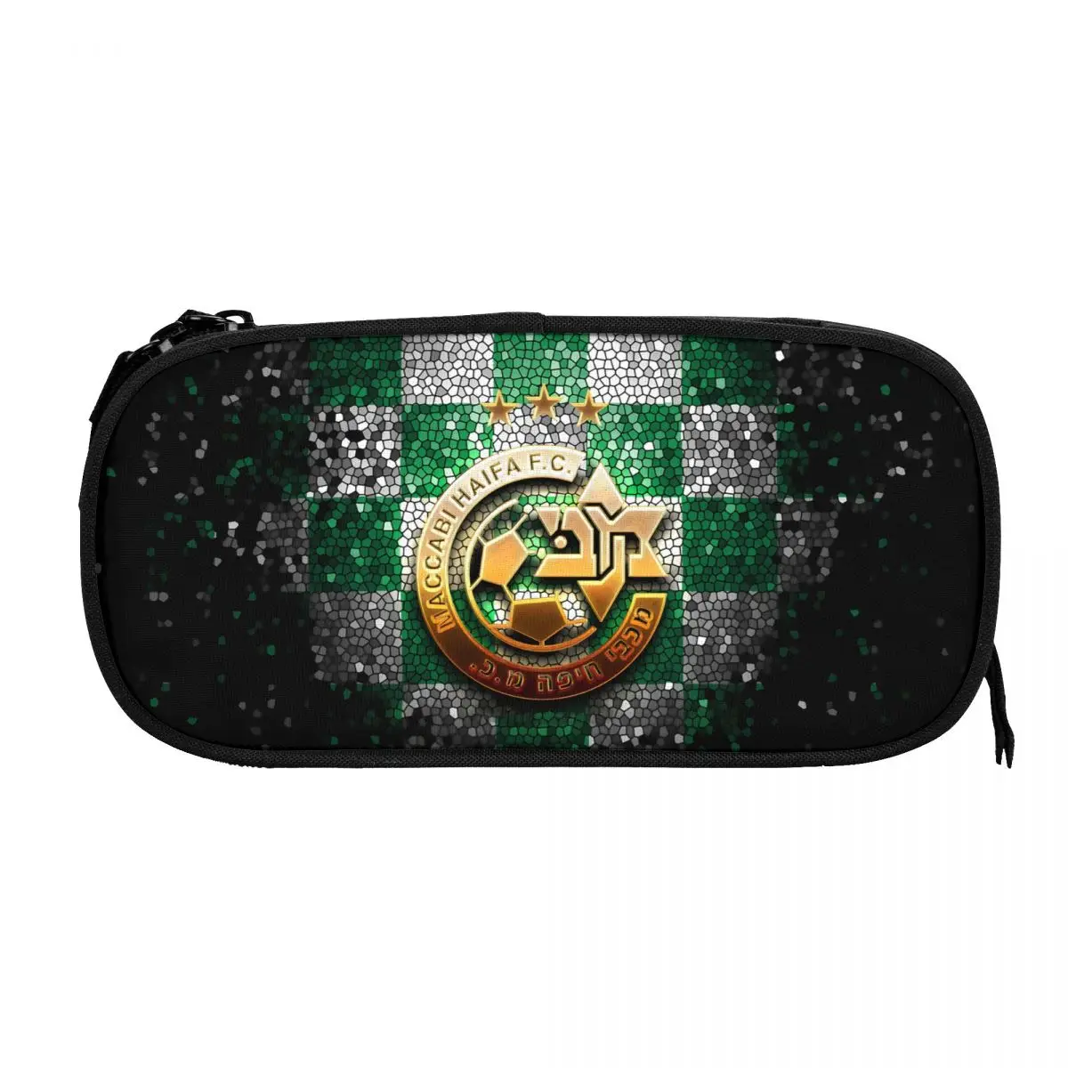 Maccabi MHFC Haifa Green Apes Big Capacity Pencil Pen Case Office College School Large Storage Bag Pouch Holder Box Organizer