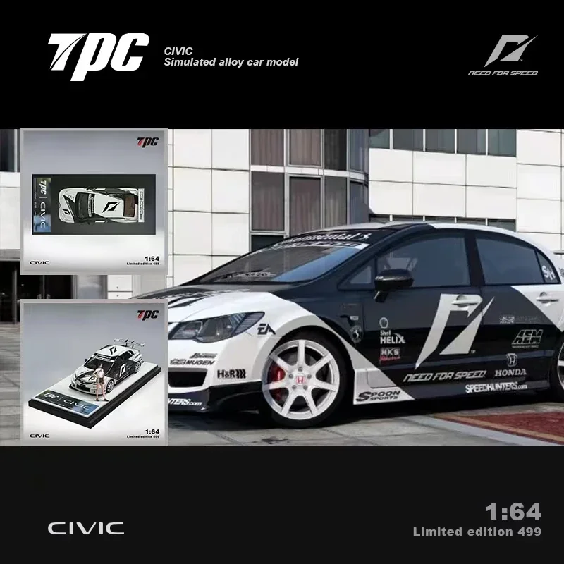 TPC 1:64 FD2 Black white limited499 Diecast Model Car