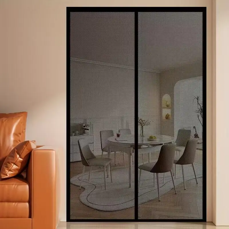 Black Strong Magnetic Door Screen Mosquito Net  Mesh Fibreglass Gauze Insect Suitable Outdoor and Indoor Use