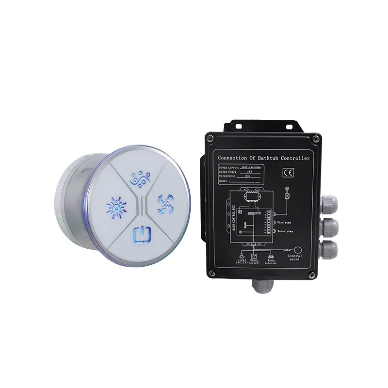 Simple one-touch round bathtub controller, acrylic bathtub SPA massage control system, bathtub controller