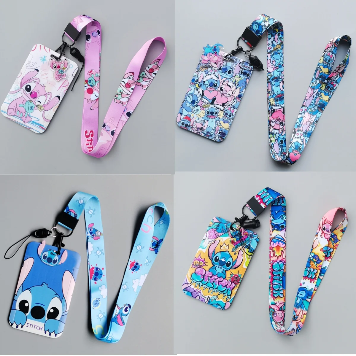 

stitch Disney cartoon card holder passport cover cute card cover campus lanyard work card stilt universal male and female