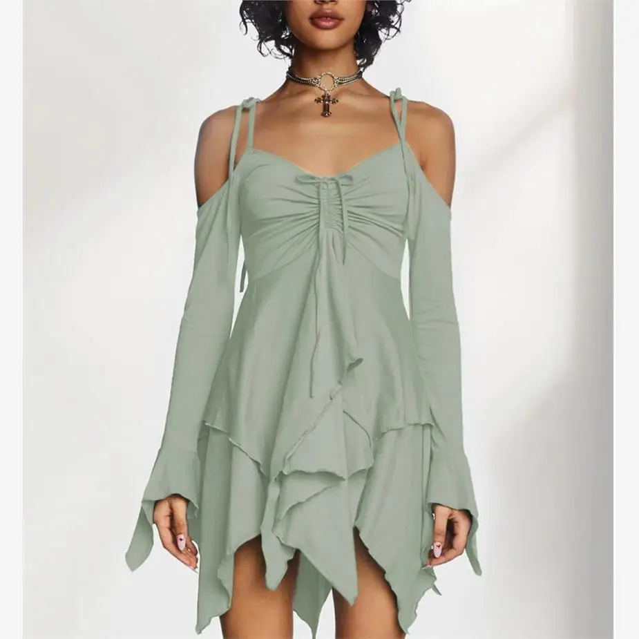 Sexy asymétrique ter Dr Design irrégulier loween Performance Costume Cleanfit H Version lin coton t-shirt quart Sve