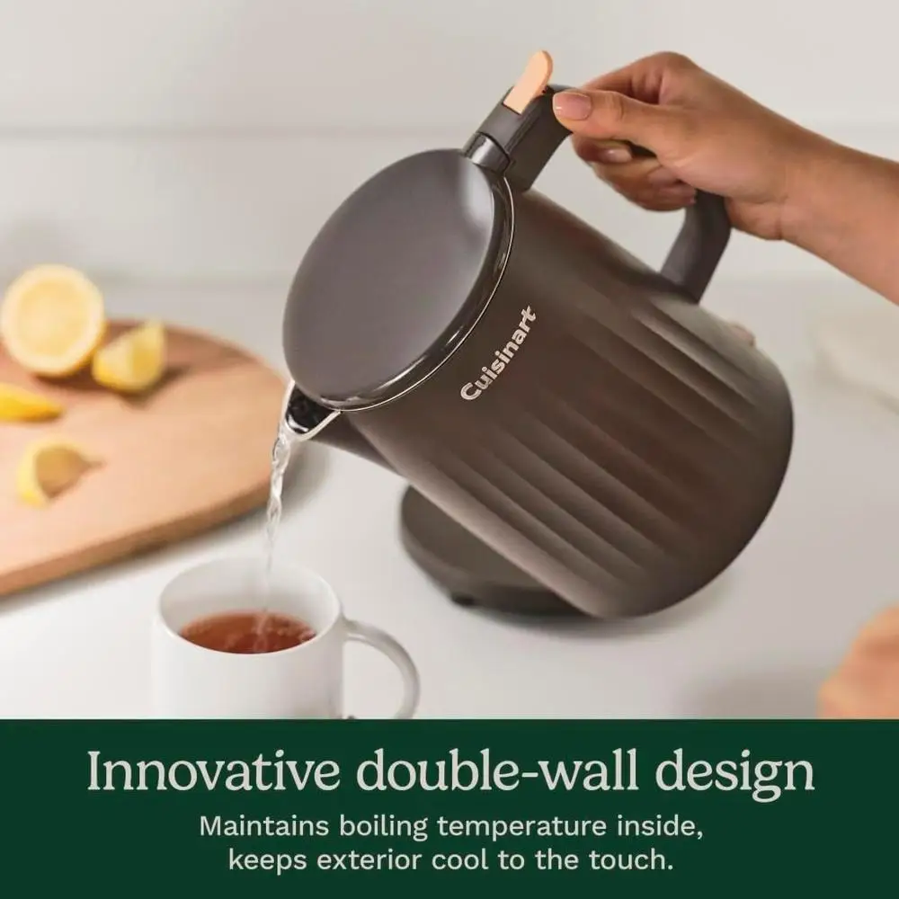 غلاية كهربائية مزدوجة الجدار سعة 1 لتر، إيقاف تلقائي سريع الغليان، الماء الساخن، الشاي، القهوة، أجهزة المطبخ