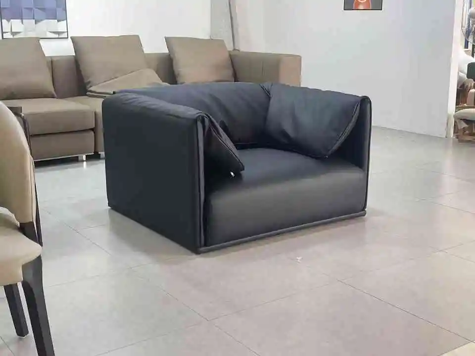 Modern Living Room Sectional Sofa With Soft Sponge Cushions And Synthetic Leather Upholstery With Synthetic Leather Upholstery