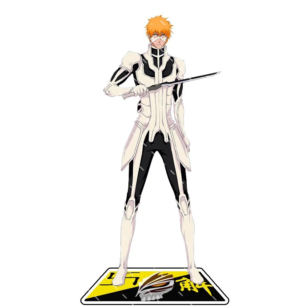 بليتش أنيمي الشكل شخصية الوجهين الدائمة علامة كوروساكي برمجة الاكريليك تقف نموذج زخارف مكتب الدعائم جمع الهدايا #4