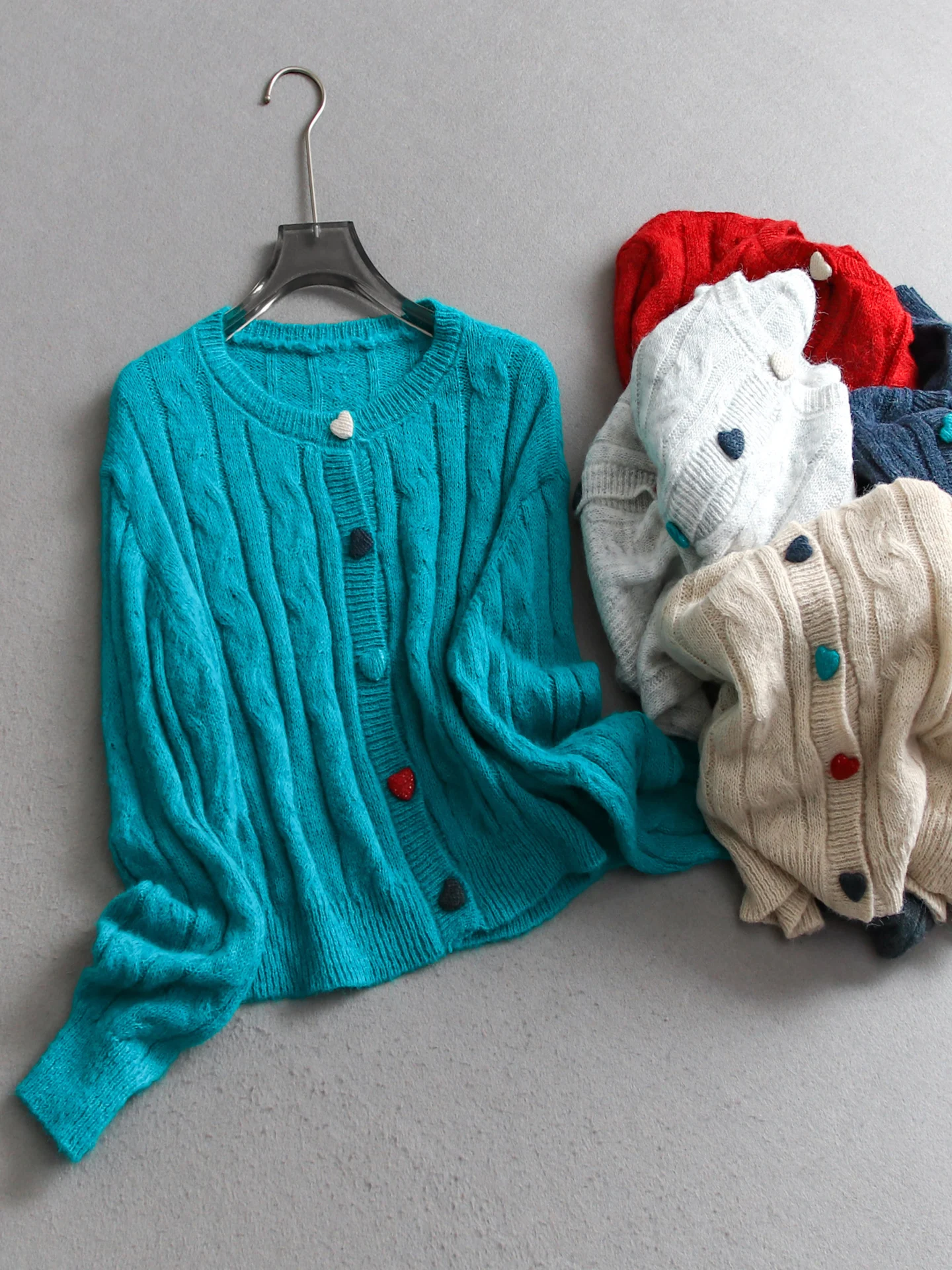 

Knit Cardigan Sweater Women Stylish Fashion Elegant Chic Tops Autumn Long Sleeve O-neck Knitwear