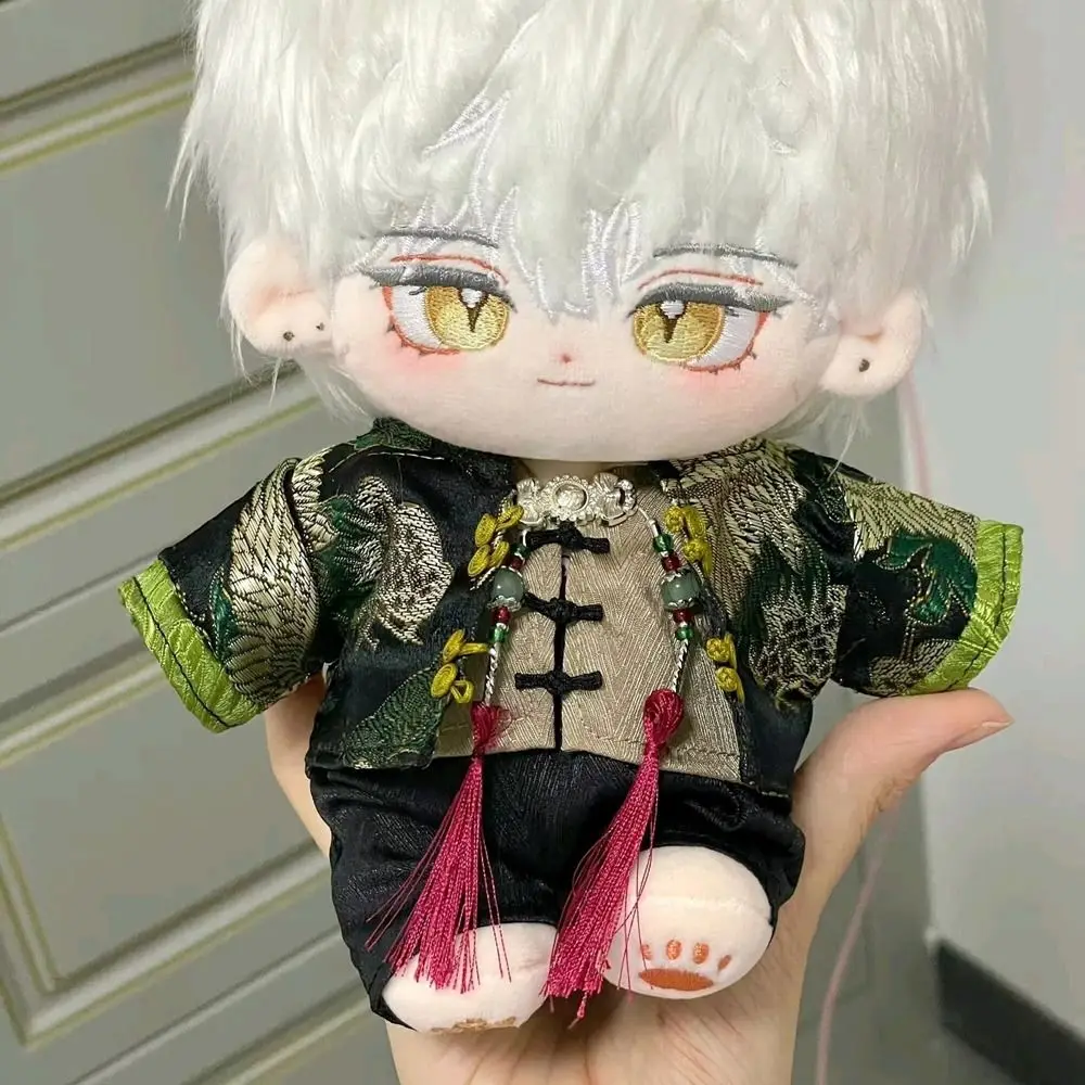 Presente da menina estilo chinês roupas diy menino menina antigo casaco bonito moda acessórios de roupas 20cm algodão bonecas