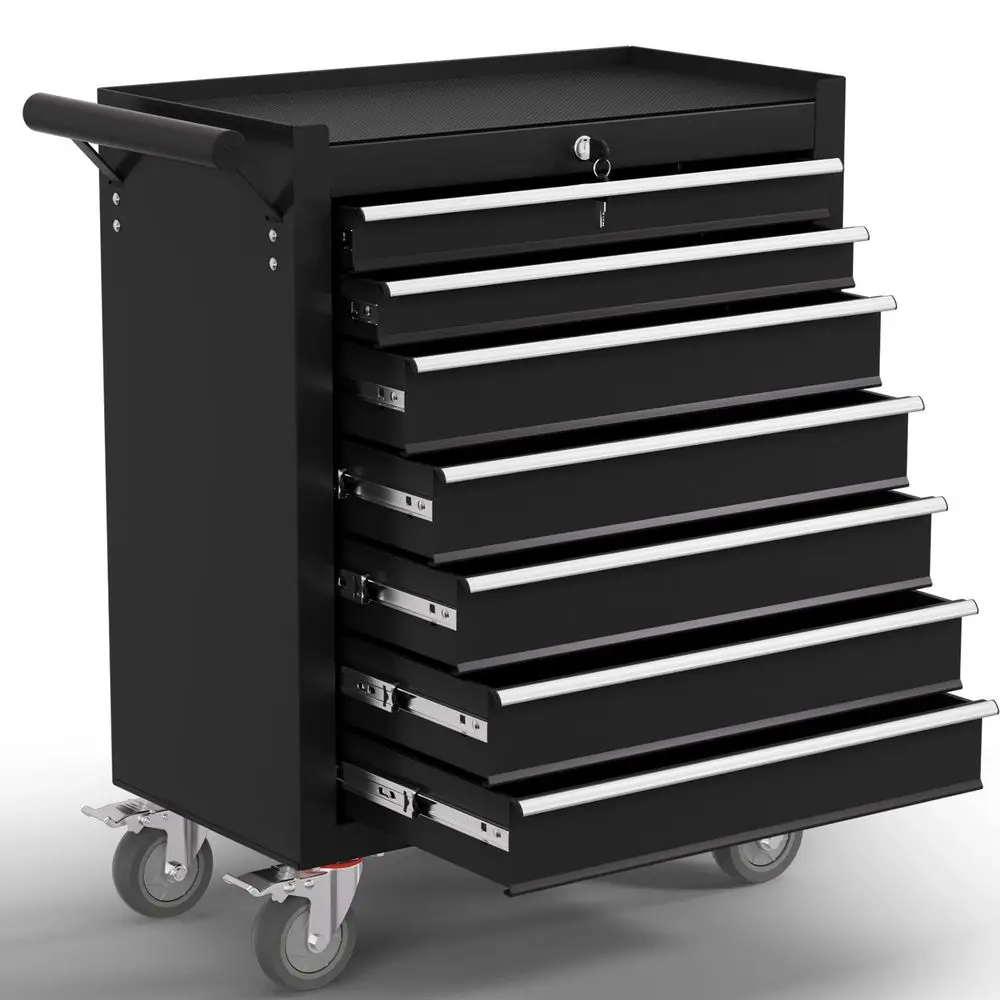 Tool Chest,Rolling Tool Cart with Wheels,High Capacity Tool Cabinet with Locking System for Garage, Warehouse, WorkshopBlack