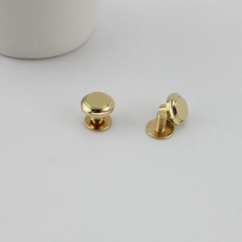 50-200pcs 5 colors 9mm copper metal base rivets round stud hardware for bags shoes purse decorative metal rivet