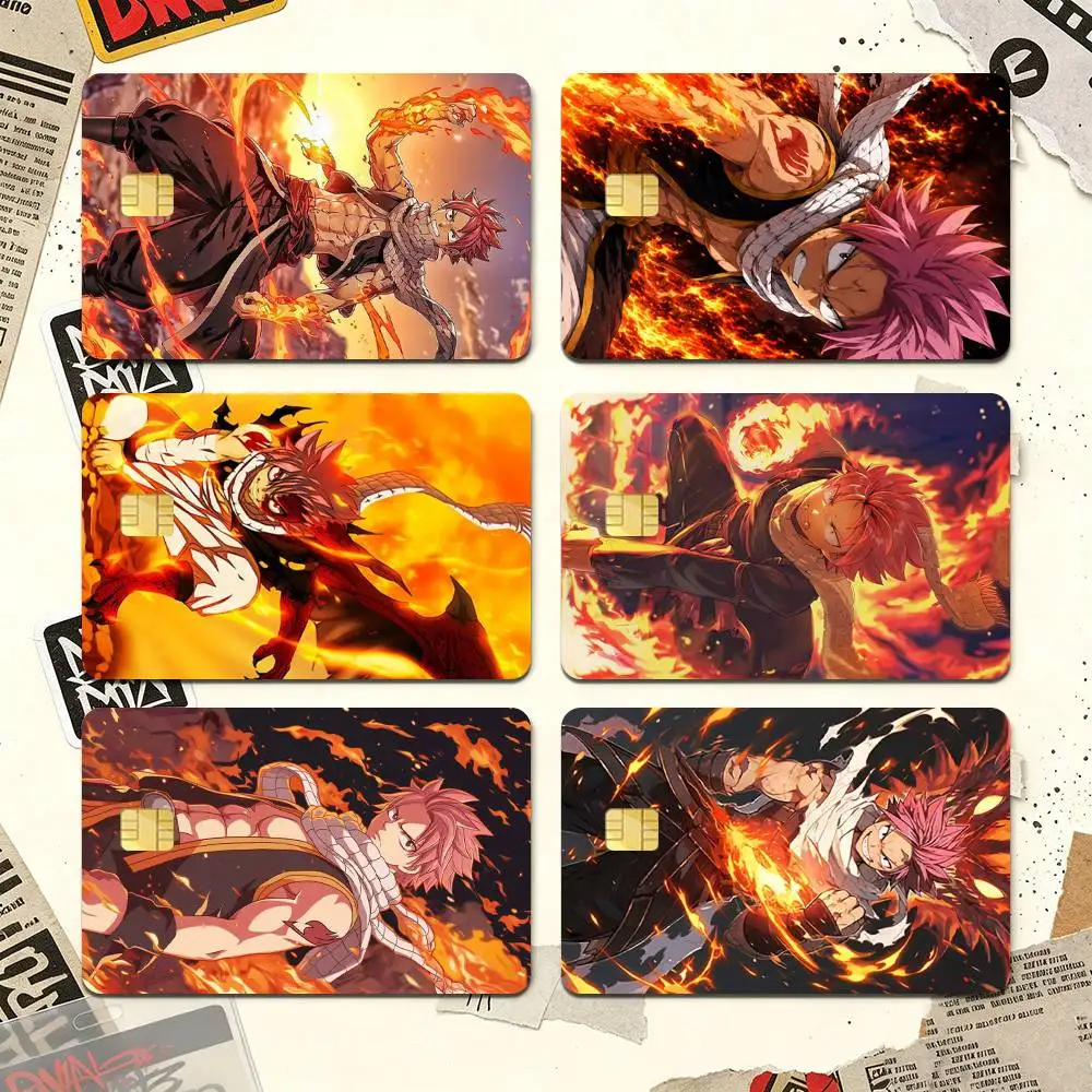 Fairy Tail Natsu Dragneel Credit Card HD Stickers Premium matte film effectively prevents fingerprints and daily abrasion.