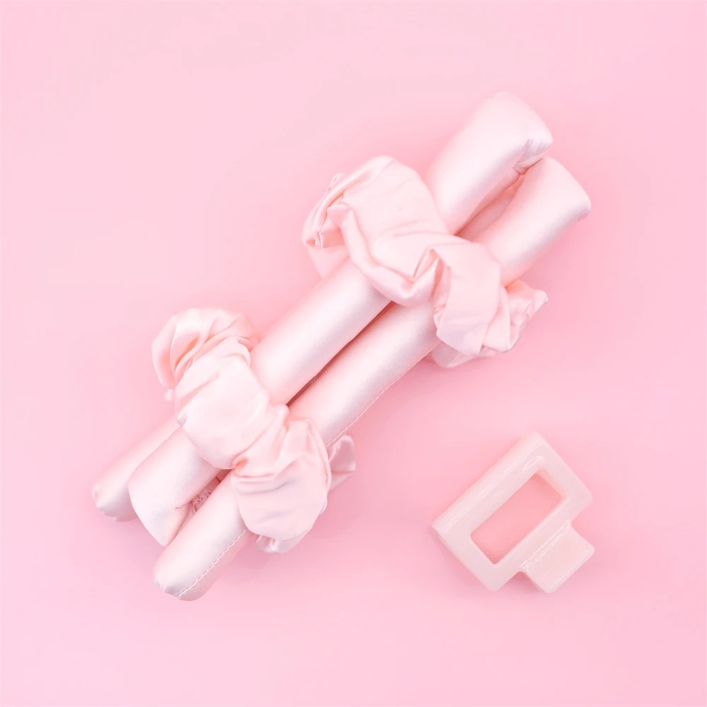 

100% 19Momme Mulberry Silk Heatless Curling Rod Headband Heatless Silk Hair Curlers for Overnight Curls No Heat Curling for Hair