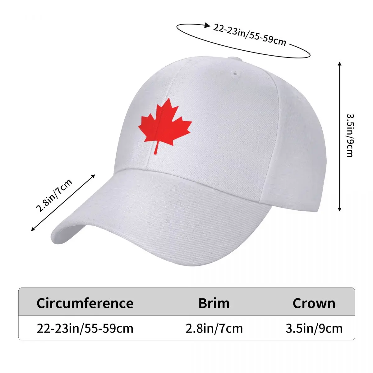 Punk Unisex Canada Maple Leaf Canadian Flag Baseball Cap Adult Adjustable Dad Hat Women Men Sun Protection Snapback Hats