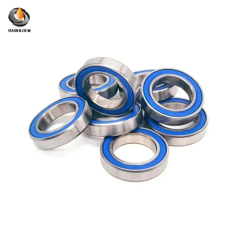 4PCS 6802 2RS Bearing 15x24x5 mm Bicycle Pivot Repair Parts 6802 2RS RS Ball Bearings 6802-2RS Blue Sealed