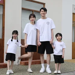 Summer Family Matching Clothes Cotton T shirts Matching Family Outfits Daddy Mommy Daughter Son Short Sleeve Cute Family Look