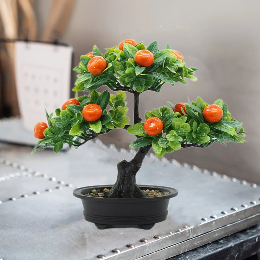 

Artificial Fruit Tree Bonsai Fake Decoration Plants Simulation Realistic Fruits for Ornament