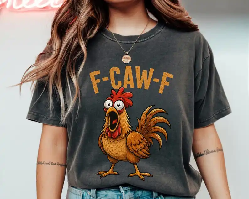 Sassy Raven Rooster Shirt, Sarcastic Crow T-shirt, Gothic Bird Graphic Tee, Unisex Funny Quote Bird Lover Casual Top