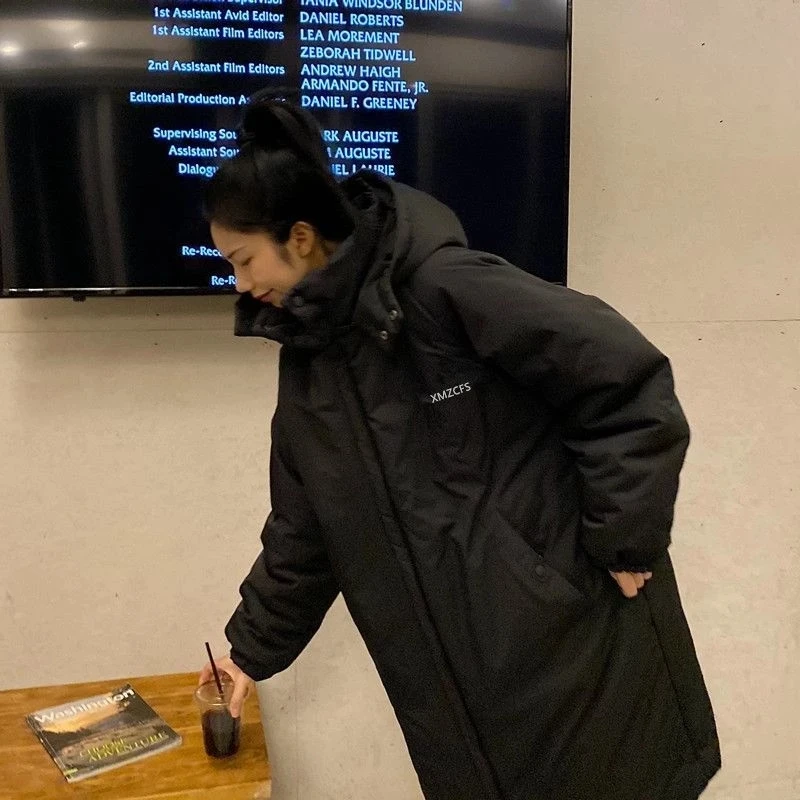 2024 New Winter Women Parkas Coat Thick Warm Mid-length Cotton-padded Jacket Women's Winter Korean Sports Style Jackets Outwear