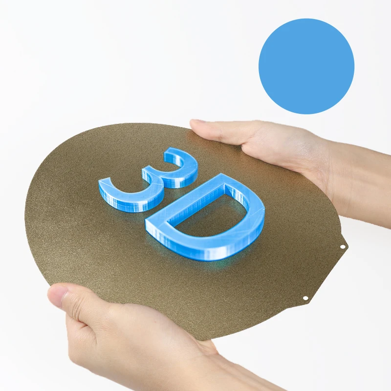 نشيط التصاق قوي الربيع الصلب ورقة ضياء 309 مللي متر Flsun V400 المغناطيسي بناء لوحة مرنة محكم/ناعمة PEI المغناطيسي السرير #3