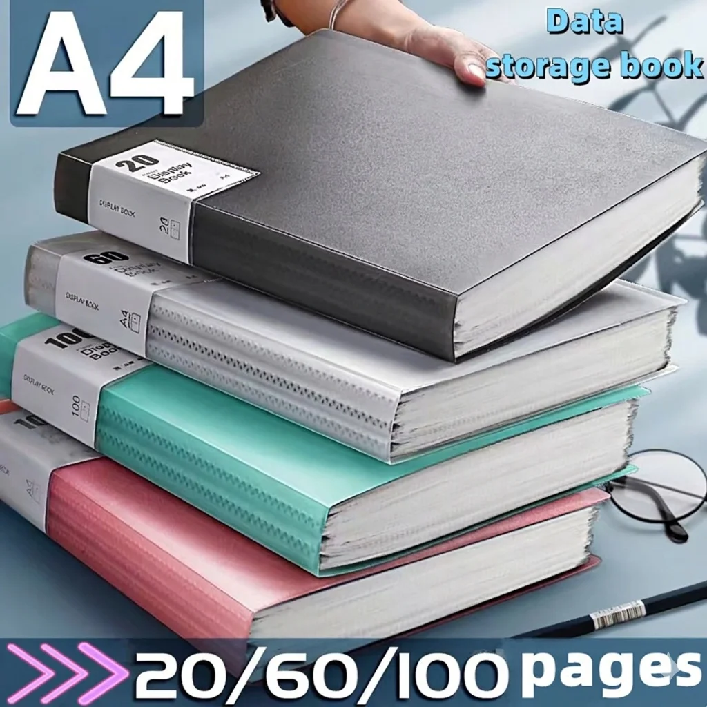 A4 Large Capacity Transparent Folder Paper Storage Multi-layer File Management Clear Book Stationery