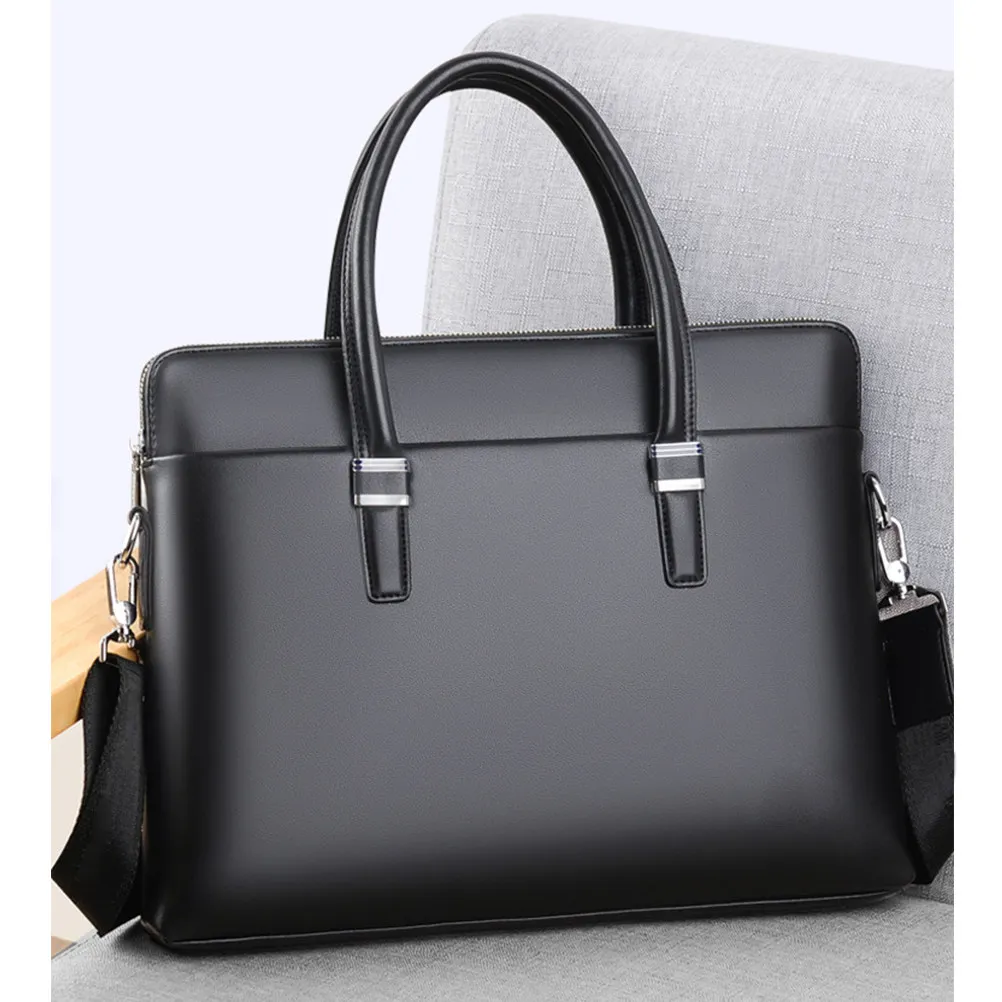 1Pcs Cow Laptop Briefcase Bag Portable Dustproof Scratch Resistant for Men Office Travel Work