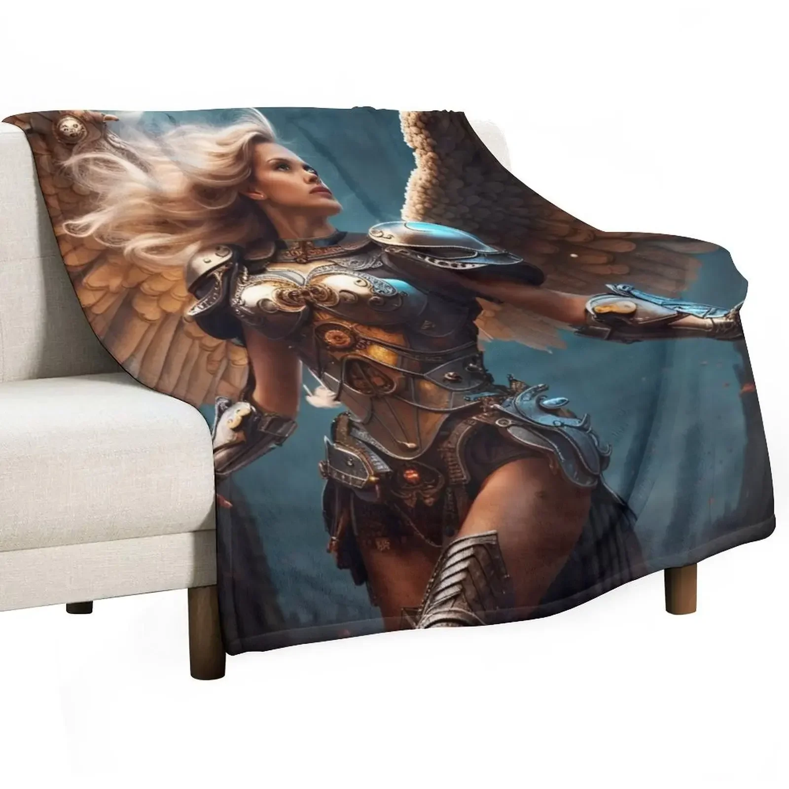 Armored Angel Throw Blanket Luxurious Soft Blanket Holiday Gift for Family